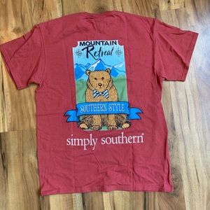 Simply Southern Mountain Retreat Brick Red T Shirt